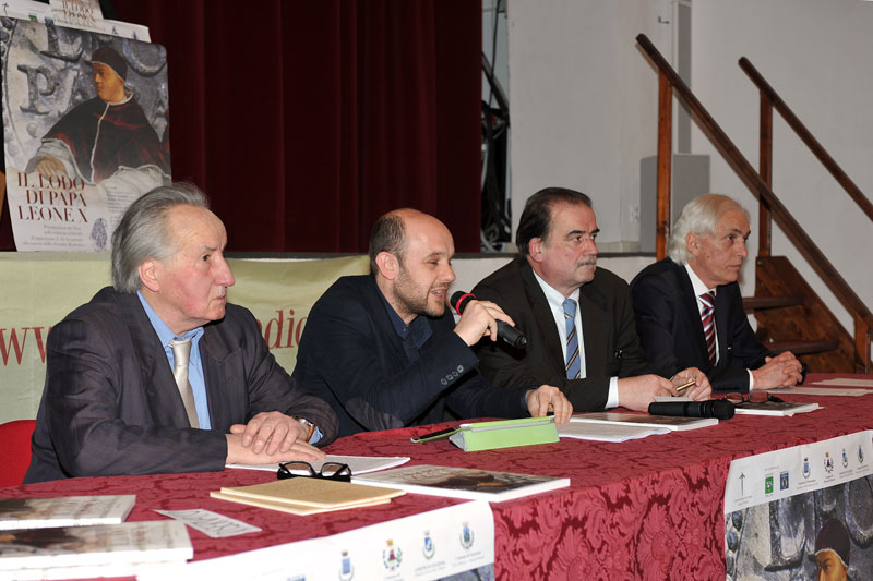 Un momento della presentazione. Da sinistra: Paolo Pelù, Michele Morabito, Luigi Santini, Riccardo Tarabella (©Emma Leonardi)