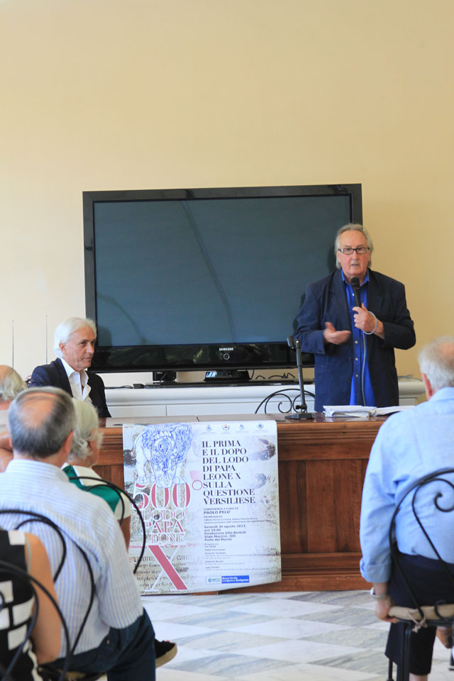 Alcuni momenti della conferenza “Il prima e il dopo del Lodo di Papa Leone X sulla questione versiliese” (©Matteo Varisco)